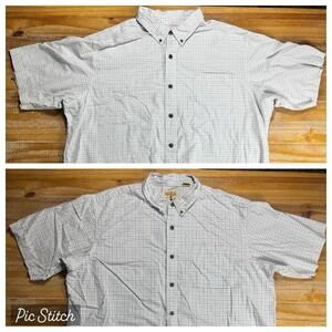 RedHead Shirt Mens 2XL Plaid Button Up Short Sleeve Cotton Shirt Lot Of 2 B2